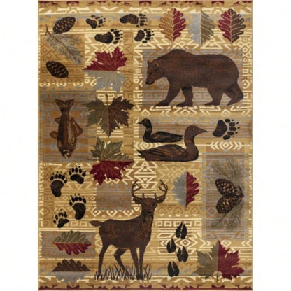 Natures Nest GCCBL3002 Multi 5 ft. 3 in. ft. 3 in. Lodge Area Rug