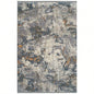 Modern, Abstract, Cut Pile 53x 3 Rectangle Area Rug
