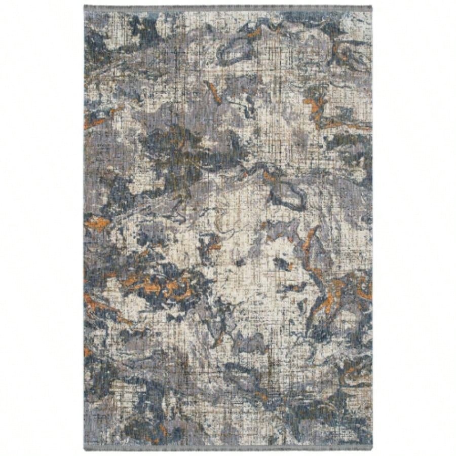 Modern, Abstract, Cut Pile 53x 3 Rectangle Area Rug