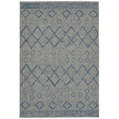 Modern, Transitional, Geometric, Southwestern, Textured High - Low Cut Loop 53x 6 Rectangle Area Rug