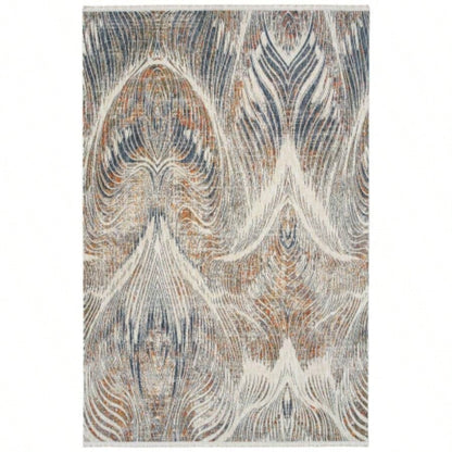 Modern, Abstract, Cut Pile 53x 3 Rectangle Area Rug