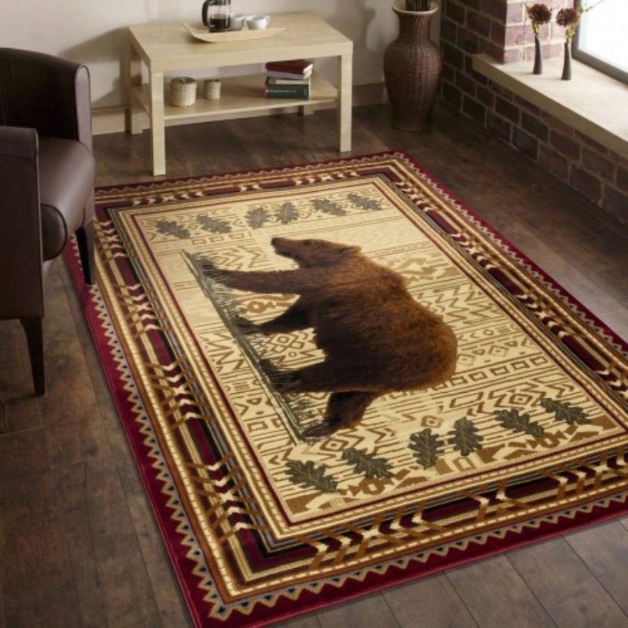 Natures Nest GCCBL3007 Multi 5 ft. 3 in. ft. 3 in. Lodge Area Rug