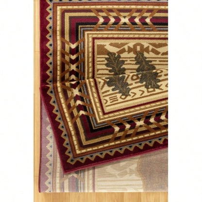 Natures Nest GCCBL3007 Multi 5 ft. 3 in. ft. 3 in. Lodge Area Rug