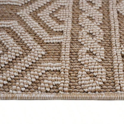 LOOM LUXE 8X10 Mocha/Geometric Indoor/Outdoor Area Rug