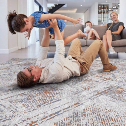 NAAR PAYAS 6X9 Beige/ Geometric Area Rug