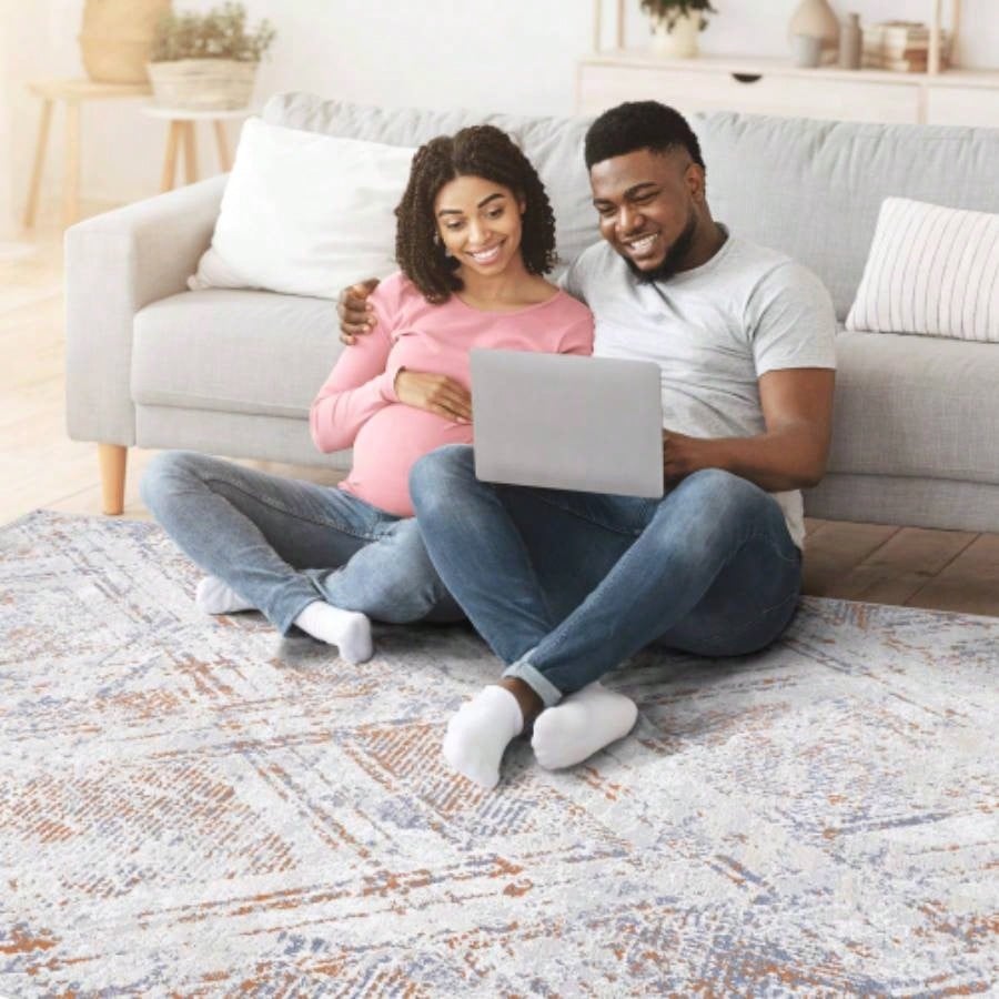 NAAR PAYAS 6X9 Beige/ Geometric Area Rug