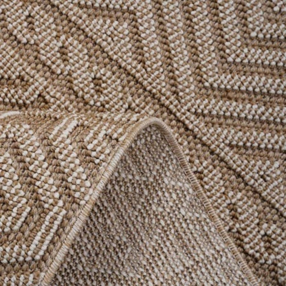 NAAR Guros 5X7 Mocha/ Geometric Indoor/ Outdoor Area Rug
