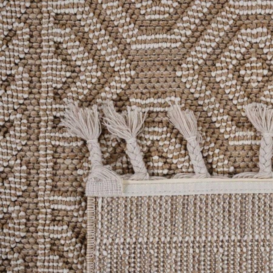 NAAR Guros 5X7 Mocha/ Geometric Indoor/ Outdoor Area Rug