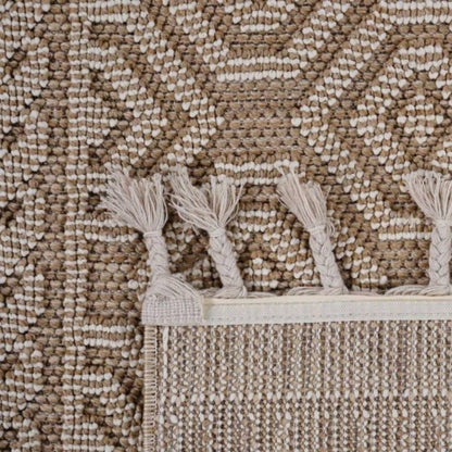 NAAR Guros 5X7 Mocha/ Geometric Indoor/ Outdoor Area Rug