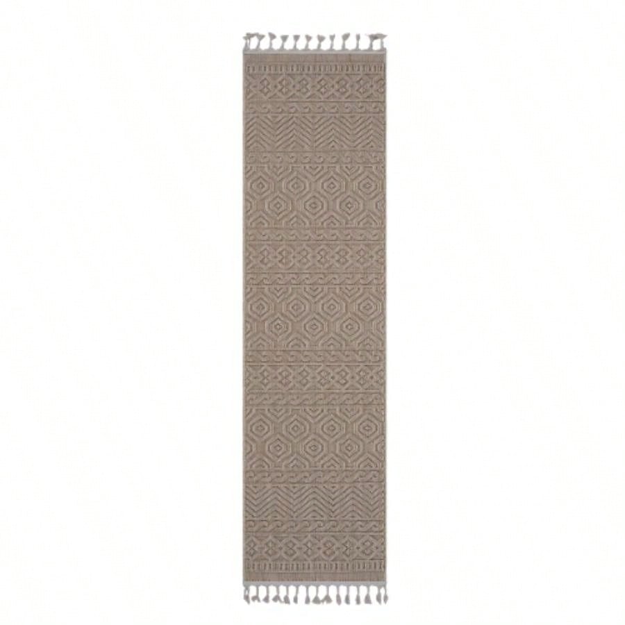 NAAR Guros 5X7 Mocha/ Geometric Indoor/ Outdoor Area Rug