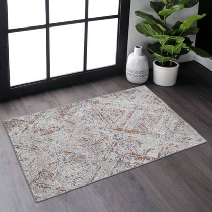 NAAR PAYAS 6X9 Beige/ Geometric Area Rug