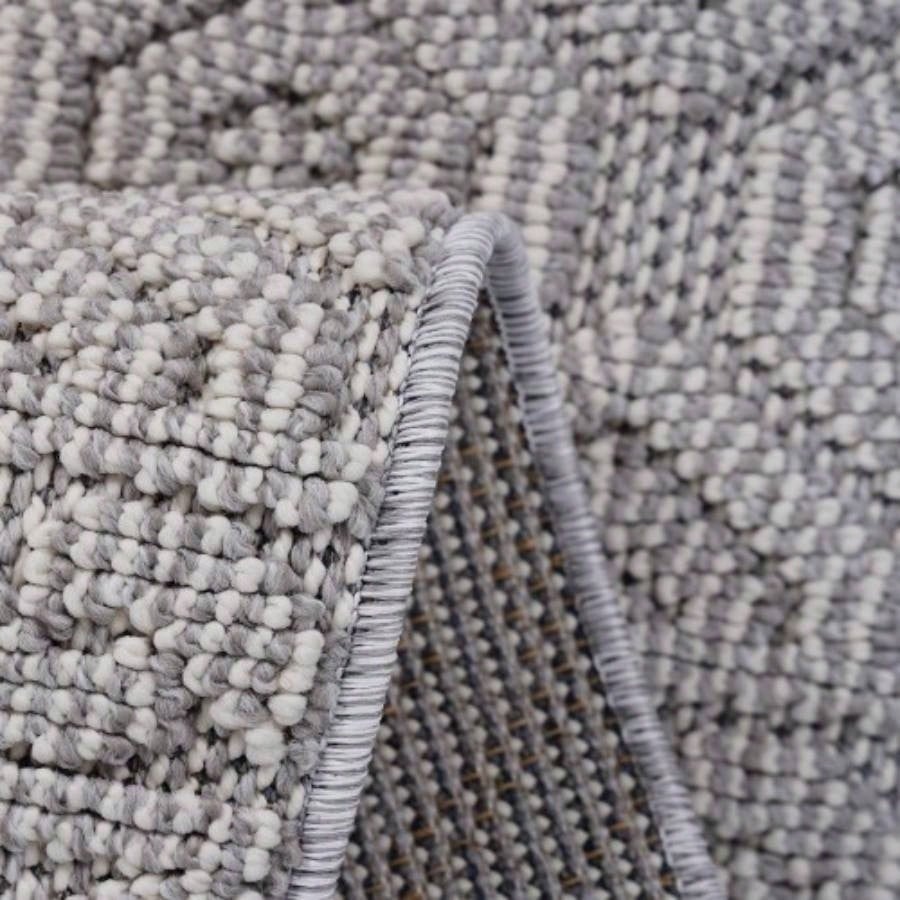 NAAR Guros 8X10 White/ Geometric Indoor/ Outdoor Area Rug