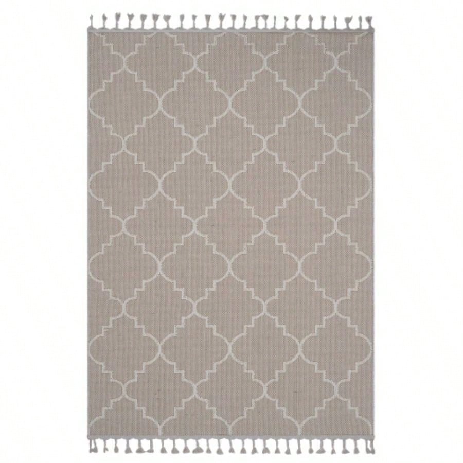 NAAR Guros 6X9 Ivory/ Trellis Indoor/ Outdoor Area Rug