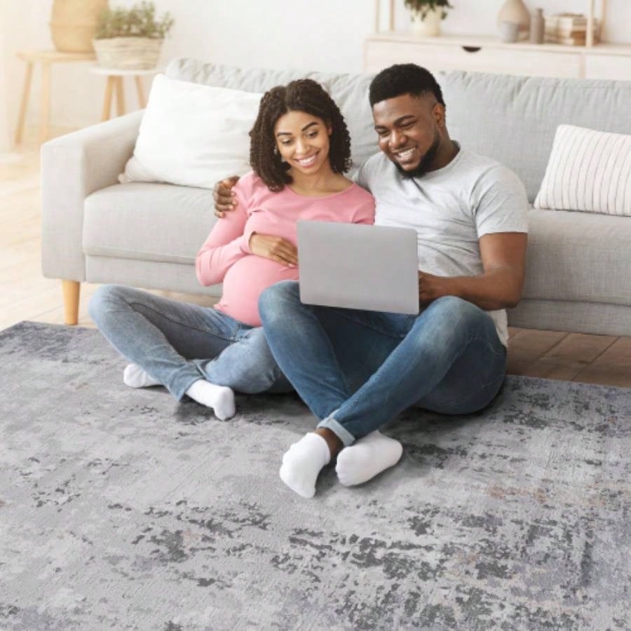 NAAR MARFI 5X7 Ivory/ Sand/ Abstract Area Rug