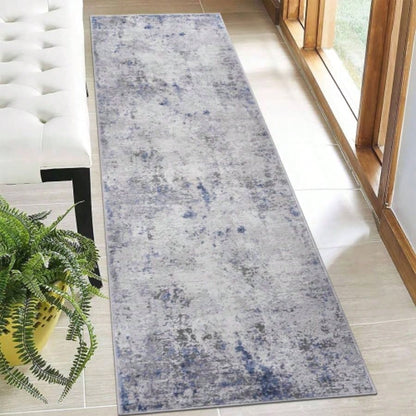NAAR MARFI 5X7 Silver/ Blue/ Abstract Area Rug