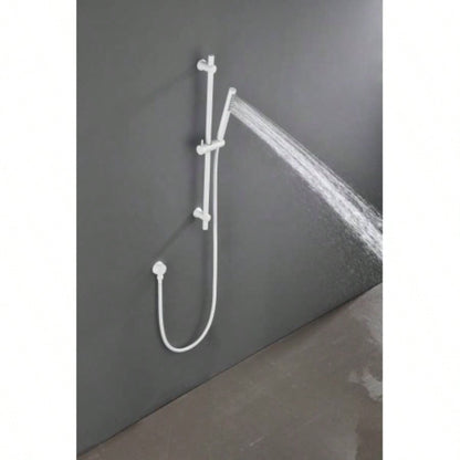 SHOWERS Stainless Steel Slide Bar Grab Rail Includes Handheld Shower and 69 - Inch Hose