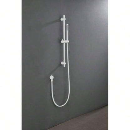 SHOWERS Stainless Steel Slide Bar Grab Rail Includes Handheld Shower and 69 - Inch Hose