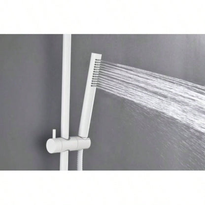 SHOWERS Stainless Steel Slide Bar Grab Rail Includes Handheld Shower and 69 - Inch Hose
