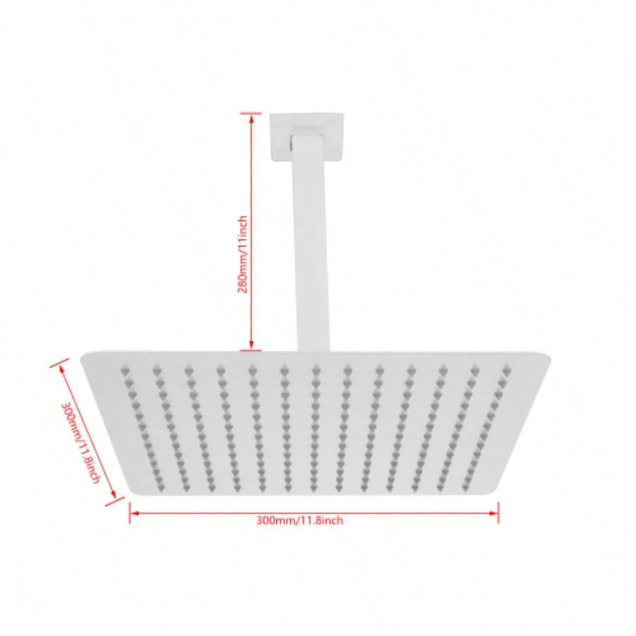 Rain Shower HeadLarge Rainfall Shower Made of 304 Stainless Steel - Your Bathroom Showerhead