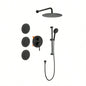 Shower System with Shower, Hand Shower, Slide Bar, Bodysprays, Shower Arm, Hose, Trim, and Lever Handles