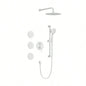 Shower System with Shower, Hand Shower, Slide Bar, Bodysprays, Shower Arm, Hose, Trim, and Lever Handles