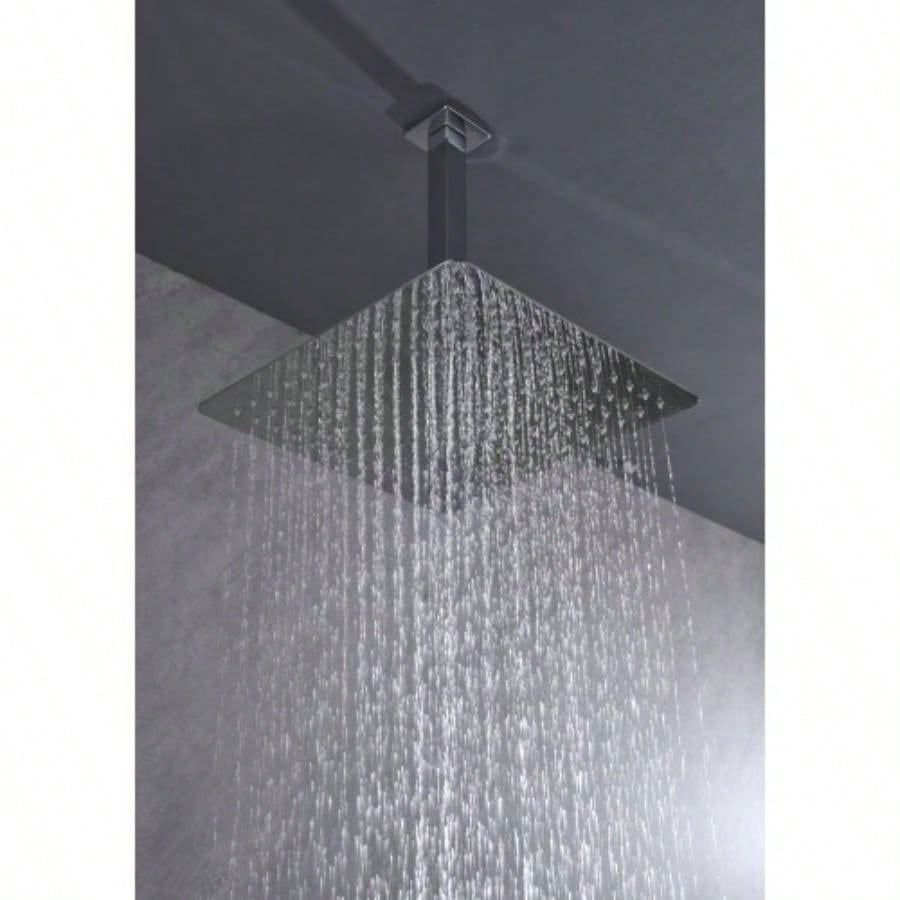 High Pressure Rain Shower, Ultra - Showerhead 304 Stainless Steel Waterfall Shower with Self - Clean Nozzles, Full Body Covering