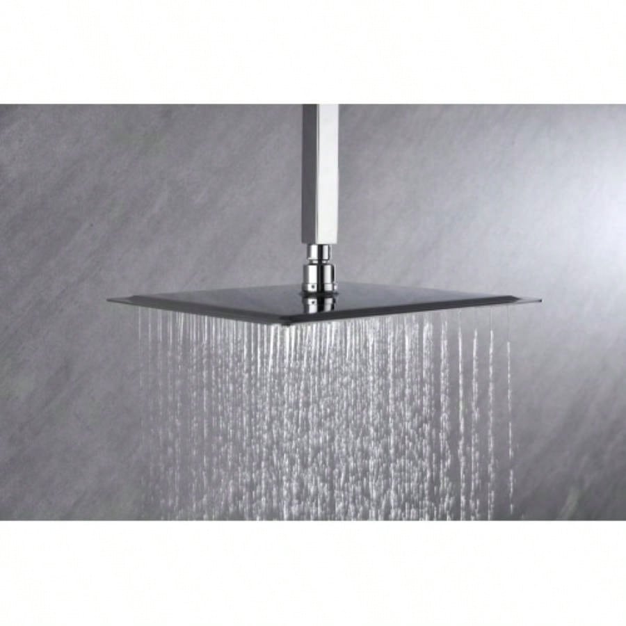 High Pressure Rain Shower, Ultra - Showerhead 304 Stainless Steel Waterfall Shower with Self - Clean Nozzles, Full Body Covering