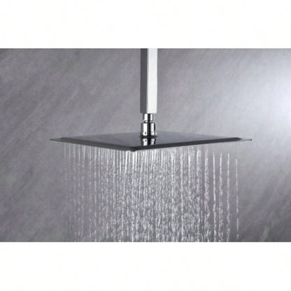 High Pressure Rain Shower, Ultra - Showerhead 304 Stainless Steel Waterfall Shower with Self - Clean Nozzles, Full Body Covering