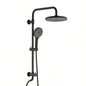 Shower with Handheld Shower System with 8 Rainfall Shower Shower System Dual Shower Combo 3 - Setting Handheld Sprayer with Slide Bar Matte Black