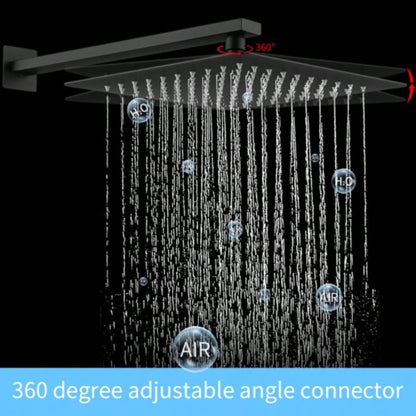 Shower System Shower Faucet Combo Set Wall Mounted with 12 Rainfall Shower and handheld shower faucet, Matte Black with Brass Rough - In