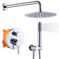 Shower System Shower Faucet Combo Set Wall Mounted with 10 Rainfall Shower and handheld shower faucet, Shower Faucet Rough - In