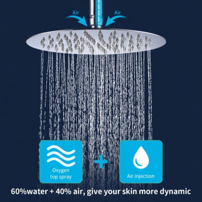 Shower System Shower Faucet Combo Set Wall Mounted with 10 Rainfall Shower and handheld shower faucet, Shower Faucet Rough - In