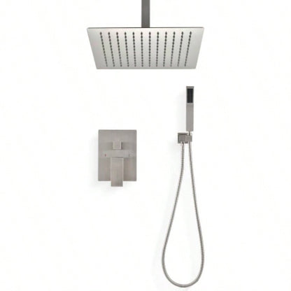 Ceiling Mounted Shower System Combo Set with Handheld and 10Shower