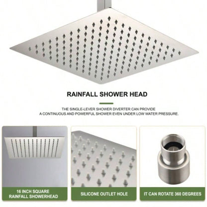 Rain Shower High Pressure Rainfall Showerhead Saving