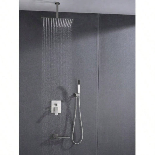 Ceiling Mounted Shower System Combo Set with Handheld and 16Shower