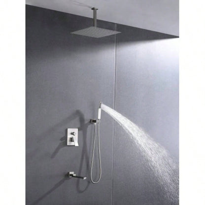 Ceiling Mounted Shower System Combo Set with Handheld and 16Shower
