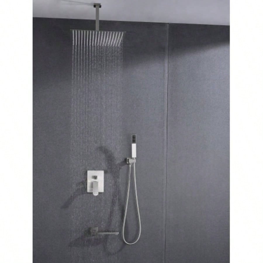 Ceiling Mounted Shower System Combo Set with Handheld and 16Shower