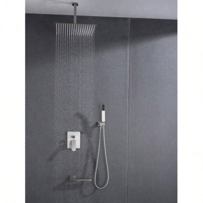 Ceiling Mounted Shower System Combo Set with Handheld and 16Shower