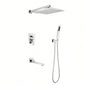Wall mounted shower system combo with hand shower, 12 inch shower and tub spout