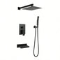 Wall Mounted Bathroom Rain Shower System Set with 10 Rain Shower, Handheld Shower and Tub Spout