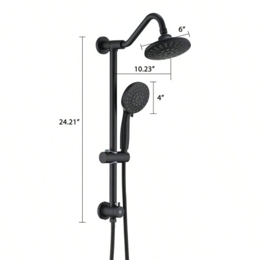 6 Inch Rain Shower with Handheld Shower Bathroom Rain Shower System
