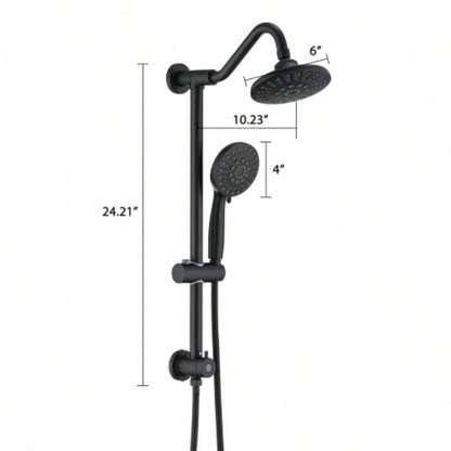 6 Inch Rain Shower with Handheld Shower Bathroom Rain Shower System