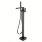 Floor Mounted Tub Faucet High Flow Freestanding Tub Filler Faucet with Handheld Shower and Swivel Spout