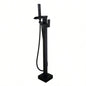 Floor Mounted Tub Faucet High Flow Freestanding Tub Filler Faucet with Handheld Shower and Swivel Spout