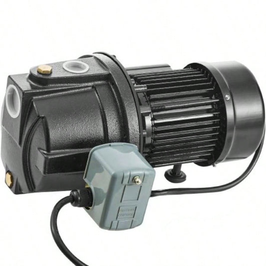 1HP Premium Cast Iron Shallow Well Jet Pump, 115 Volt, 17.6 GPM 164 FT Maximum Irrigation Pump, Agricultural Garden Irrigation System High - Rise Supply Shower Booster