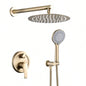 10 Inches Wall Mounted Shower with High Pressure Rain Shower and 5 - Function Handheld Shower