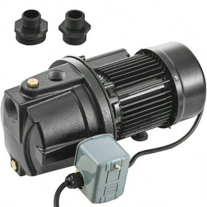 1HP Premium Cast Iron Shallow Well Jet Pump, 115 Volt, 17.6 GPM 164 FT Maximum Irrigation Pump, Agricultural Garden Irrigation System High - Rise Supply Shower Booster