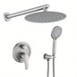 10 Inches Wall Mounted Shower with High Pressure Rain Shower and 5 - Function Handheld Shower