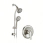 Drill - Stainless Steel Slide Bar Combo Rain Showerhead - Setting Hand, Dual Shower Spa System Rough - in Included
