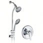 Drill - Stainless Steel Slide Bar Combo Rain Showerhead - Setting Hand, Dual Shower Spa System Rough - in Included